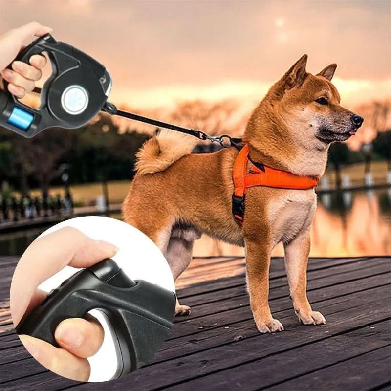 LumaStride LED hundebånd med innebygd lommelykt for trygge natturer for hundeeiere