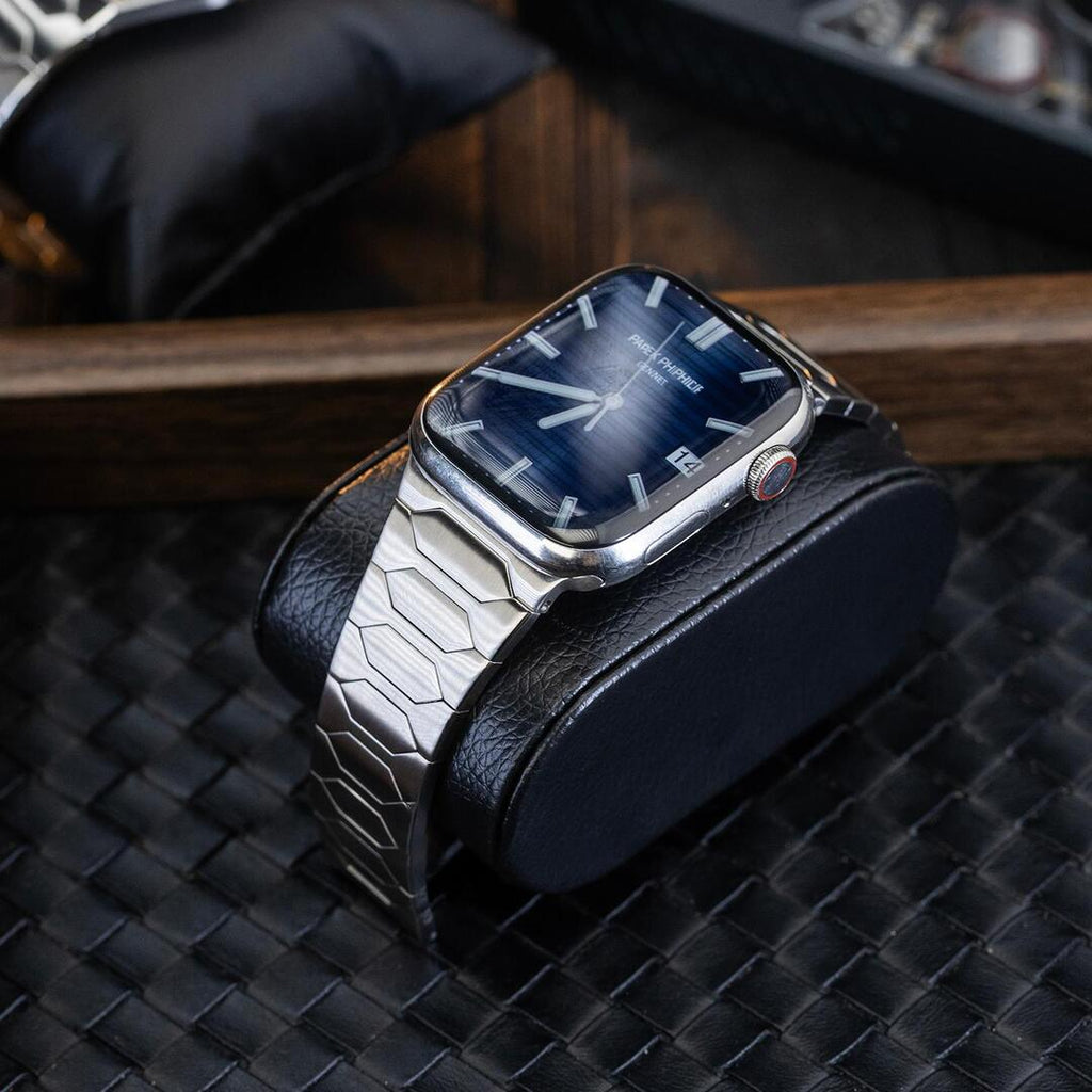 Apple Watch metalrem med diskret luksusstil til formelle lejligheder