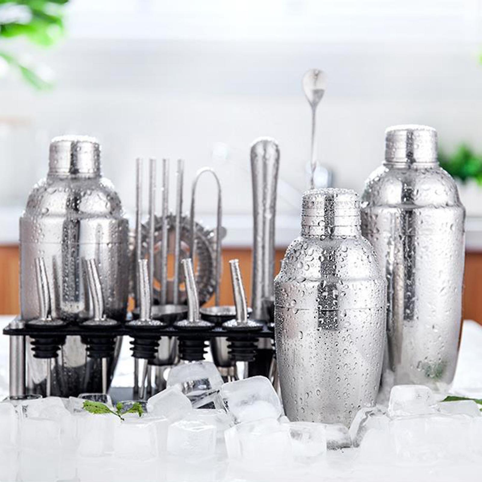 23-Piece Aurora Bar Set With Stainless Steel Martini Shaker, Stand and Accessories