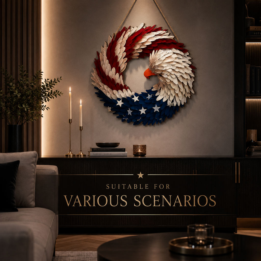 American Eagle patriotischer Kranz für festliche Wohnkultur