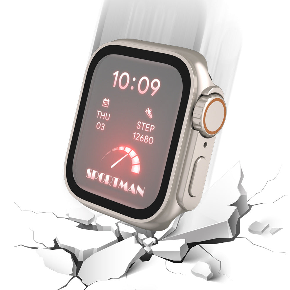 Ultra-tyndt og vandtæt Apple Watch-etui med hærdet glasfilm