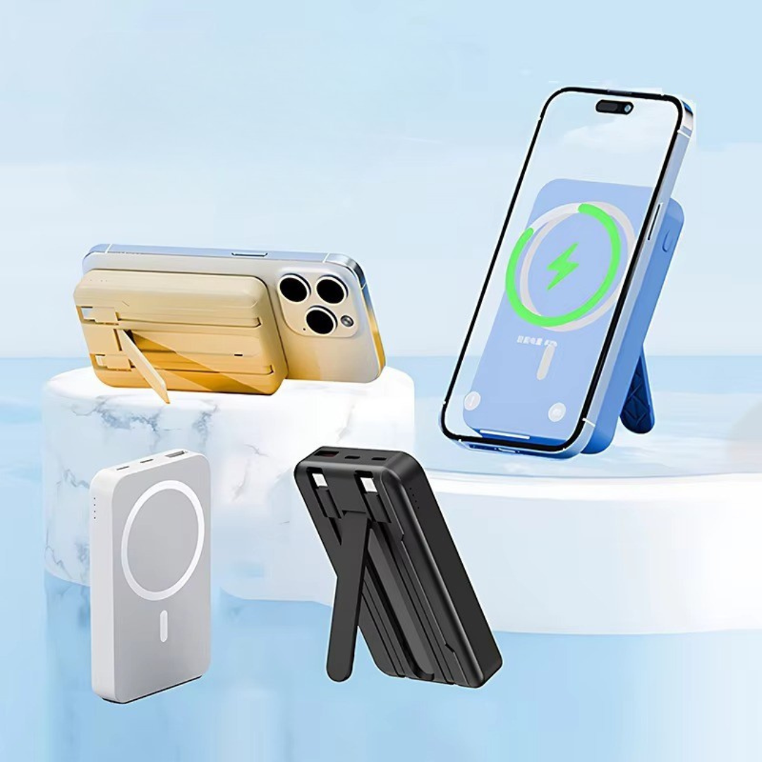 Power Bank With Magnetic Wireless Charging For On The Go