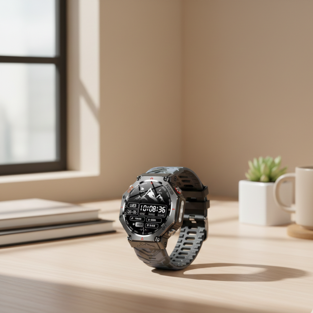 Outdoor Waterproof AMOLED GPS Smartwatch With Compass And Altimeter