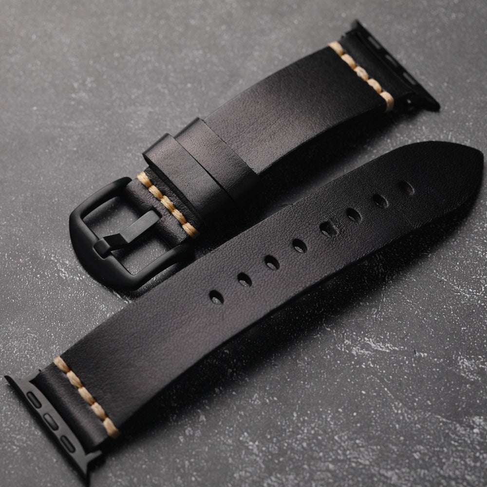 Rem i fuldkornslæder til Apple Watch