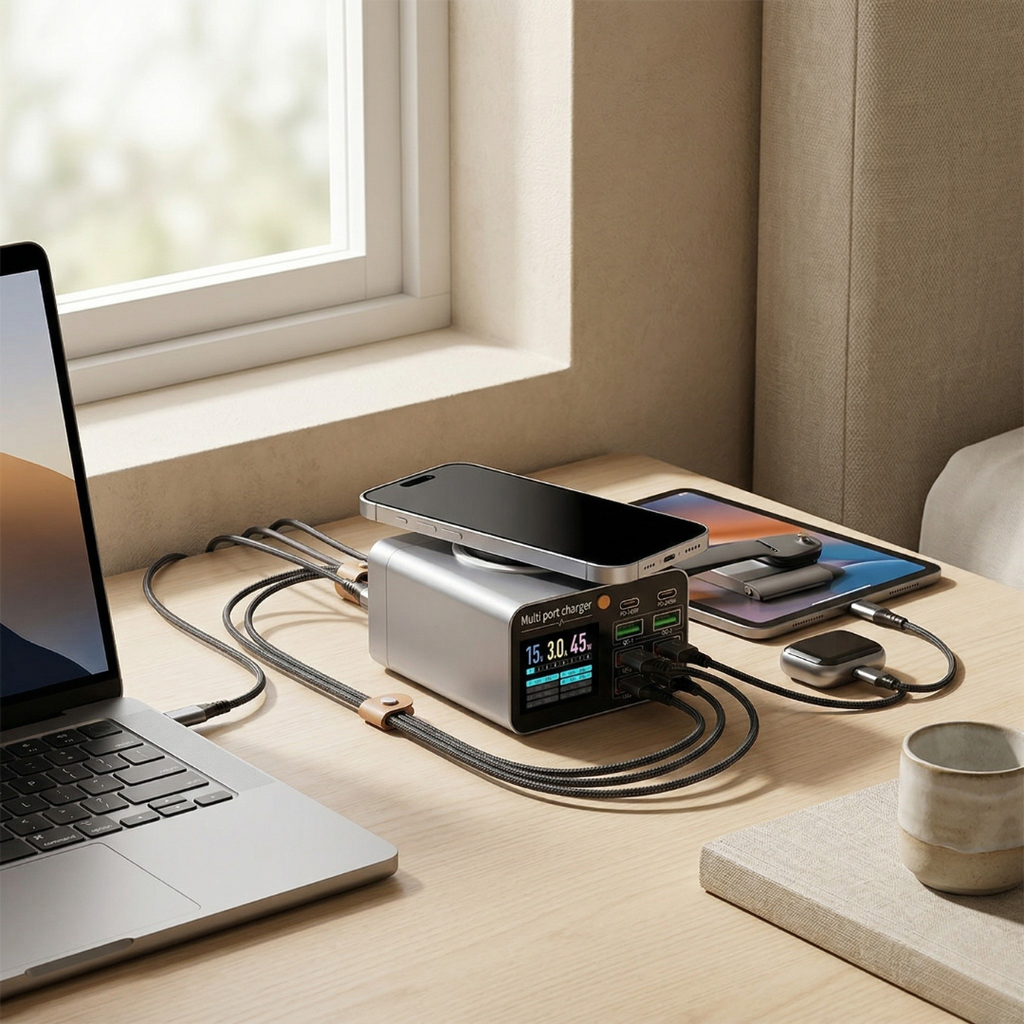 Versatile USB Charger Station With Multiple Ports For Electronics