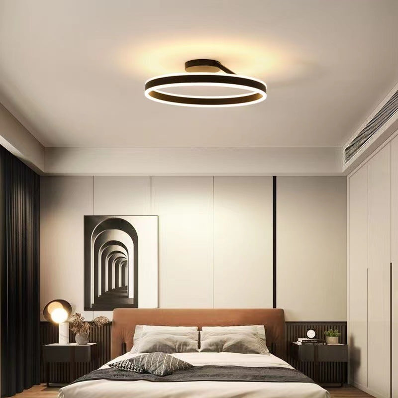 Plafonnier LED en métal doré Solara pour salon
