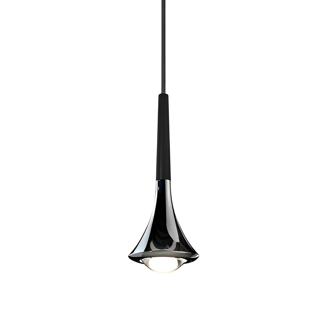 Lampada a sospensione nordica a goccia d'acqua in metallo con LED, 1 luce