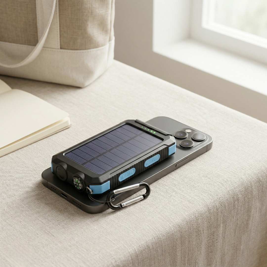 PowerMax 80000mAh Solar Charger Featuring LED Light