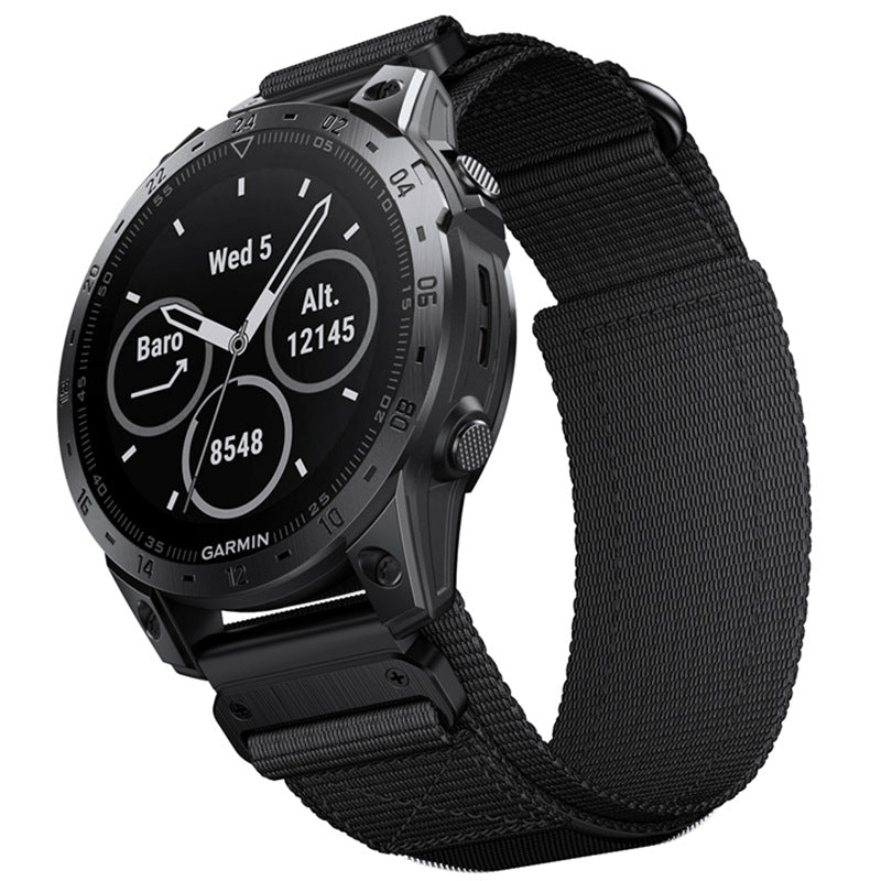 Taktisk nylonrem til ur, passer til Garmin Tactix Fenix 8 7 7X 6 6X