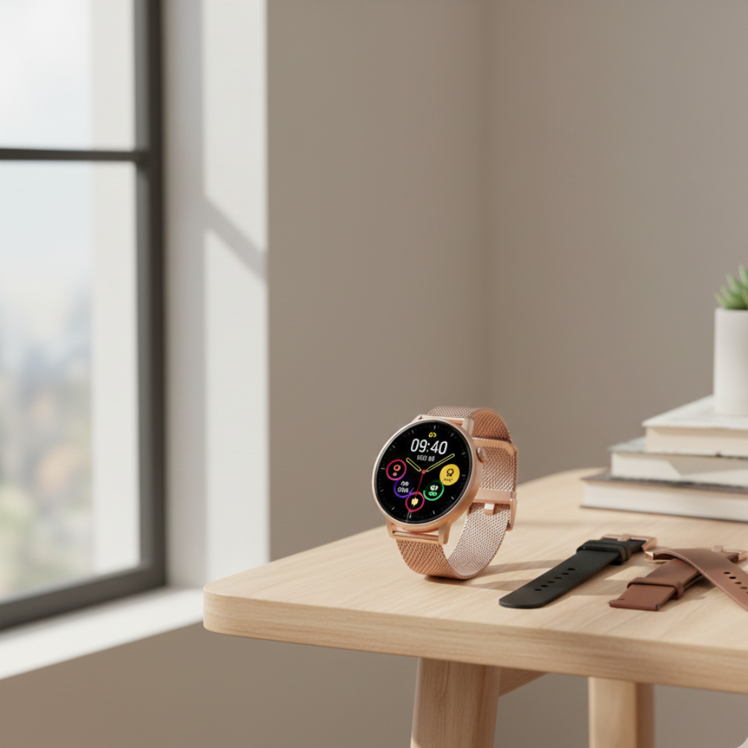 AMOLED Smartwatch For Women With Waterproof Build And Bluetooth Calling