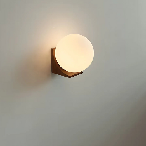 Aurelina Walnuss-Holz Wandleuchte Mit LED G9 Lampe 1 Flammig