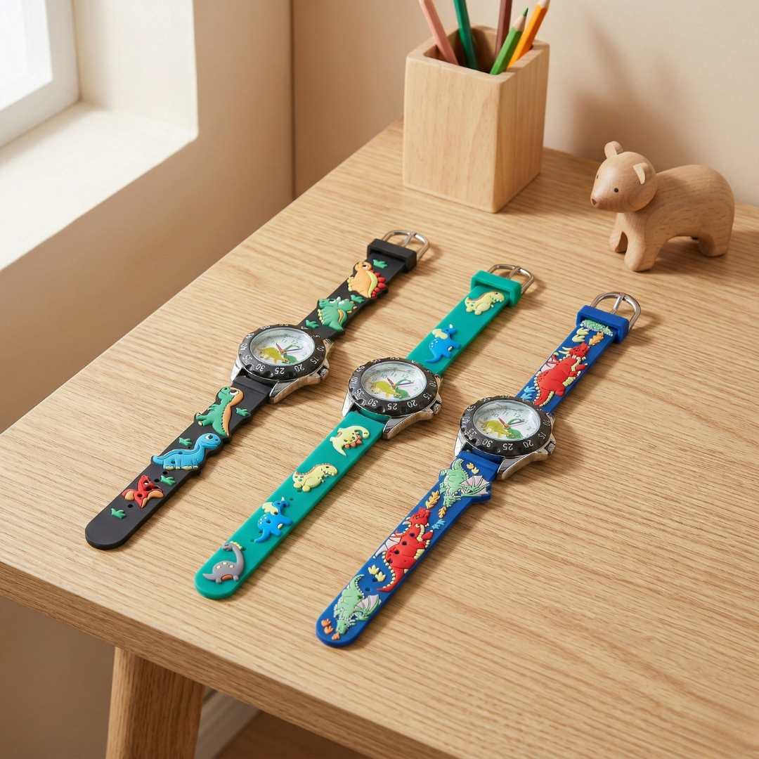 Kids Cartoon Dinosaur Wristwatch Quartz Watch For Kids