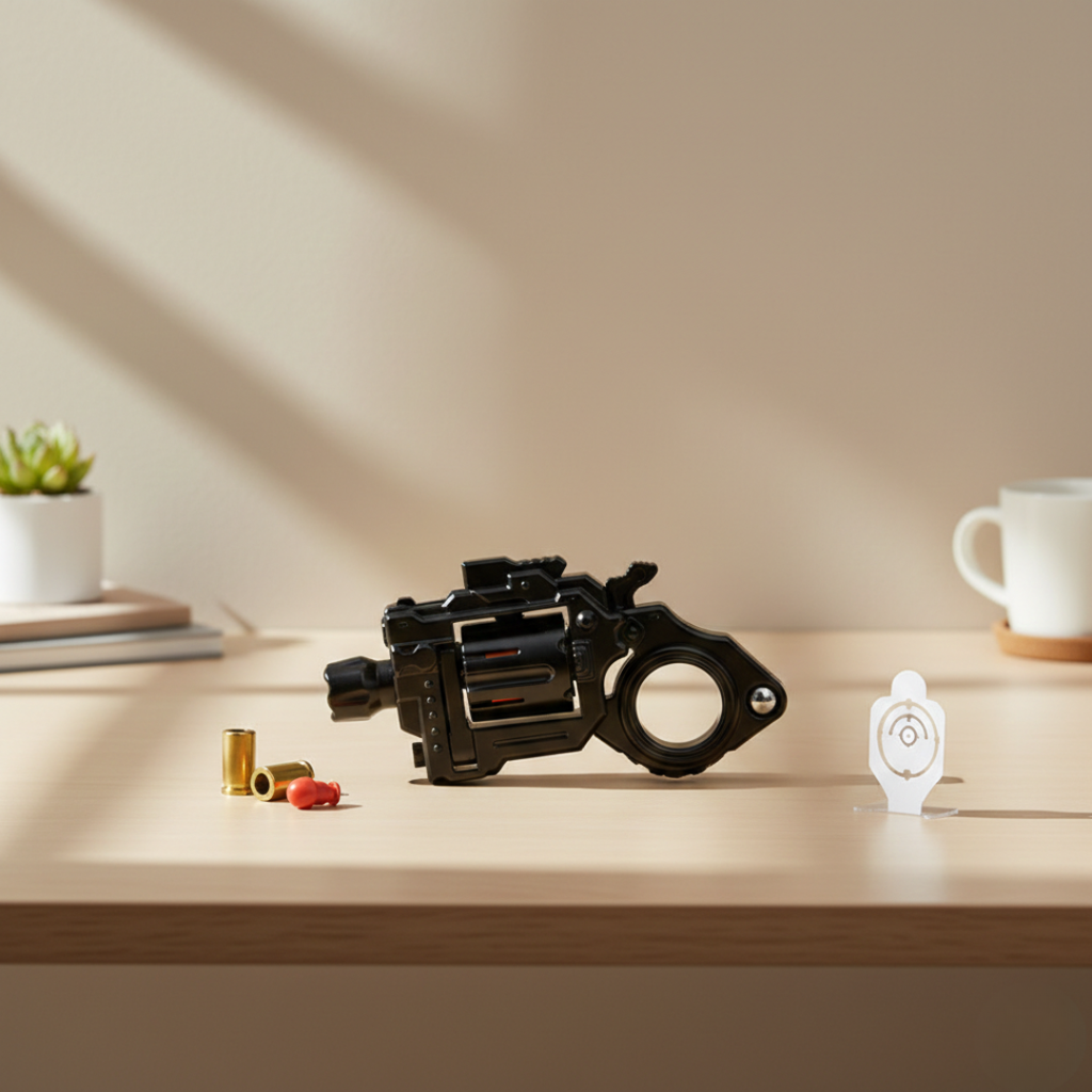 Mini Alloy Revolver Fidget Toy For Everyday Use At Home Or Office