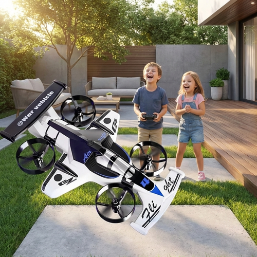 Coche teledirigido acrobático 2 en 1 y dron con rotación de 360 grados | compagnien