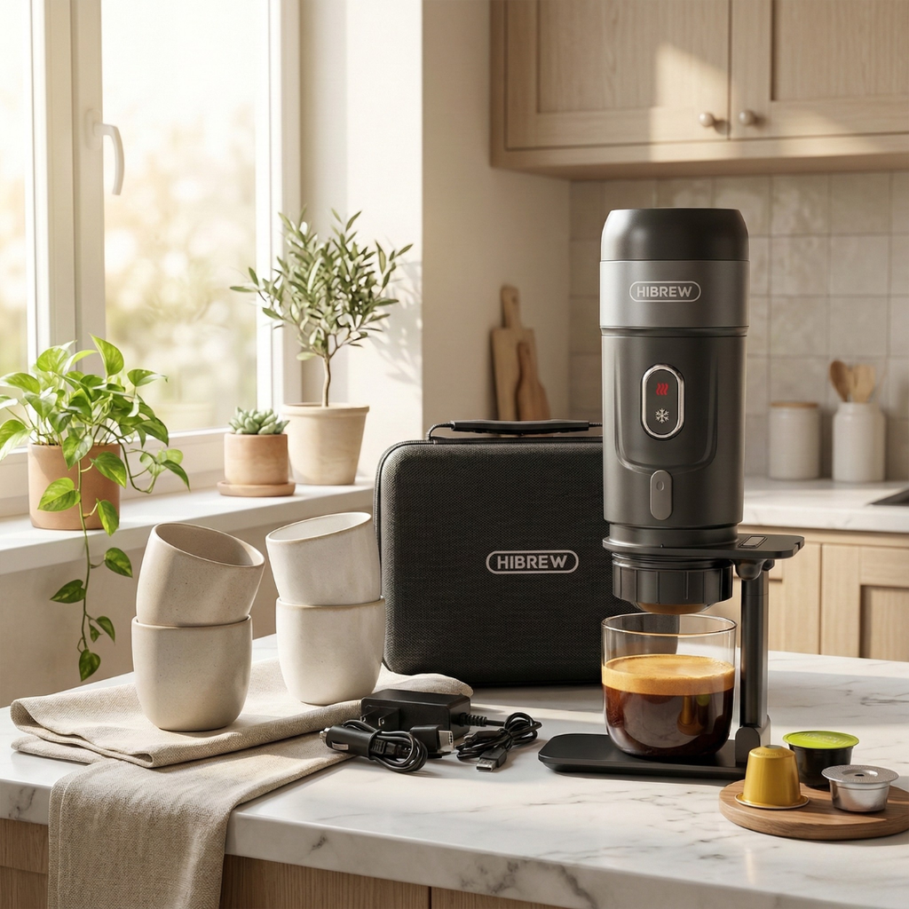 Macchina da caffè espresso compatta 12V per viaggi e uso portatile