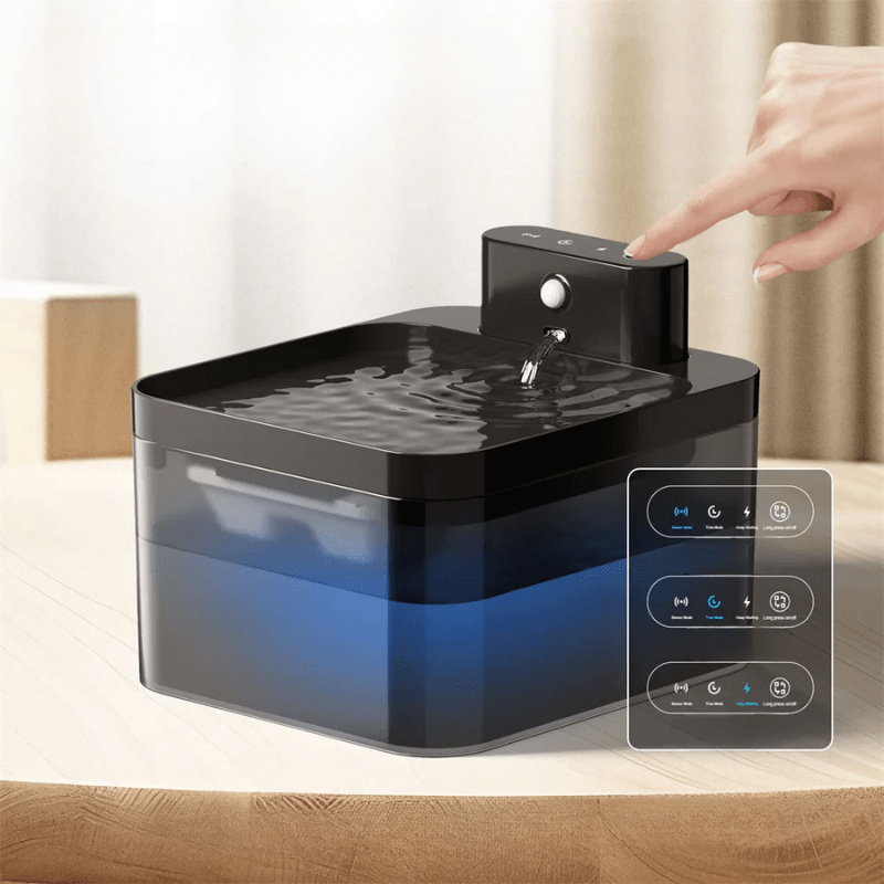 AquaPulse kattefontene med intelligent bevegelsessensor og vannfiltrering