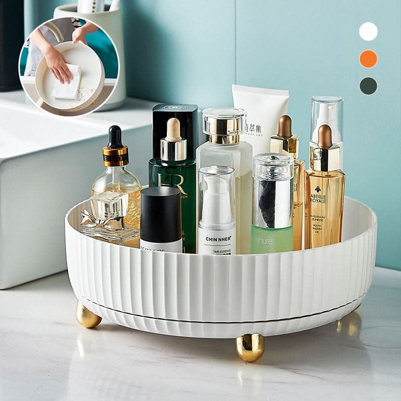 360 Degree Rotating Organizer For Kitchen, Bathroom, And Office Space Saver