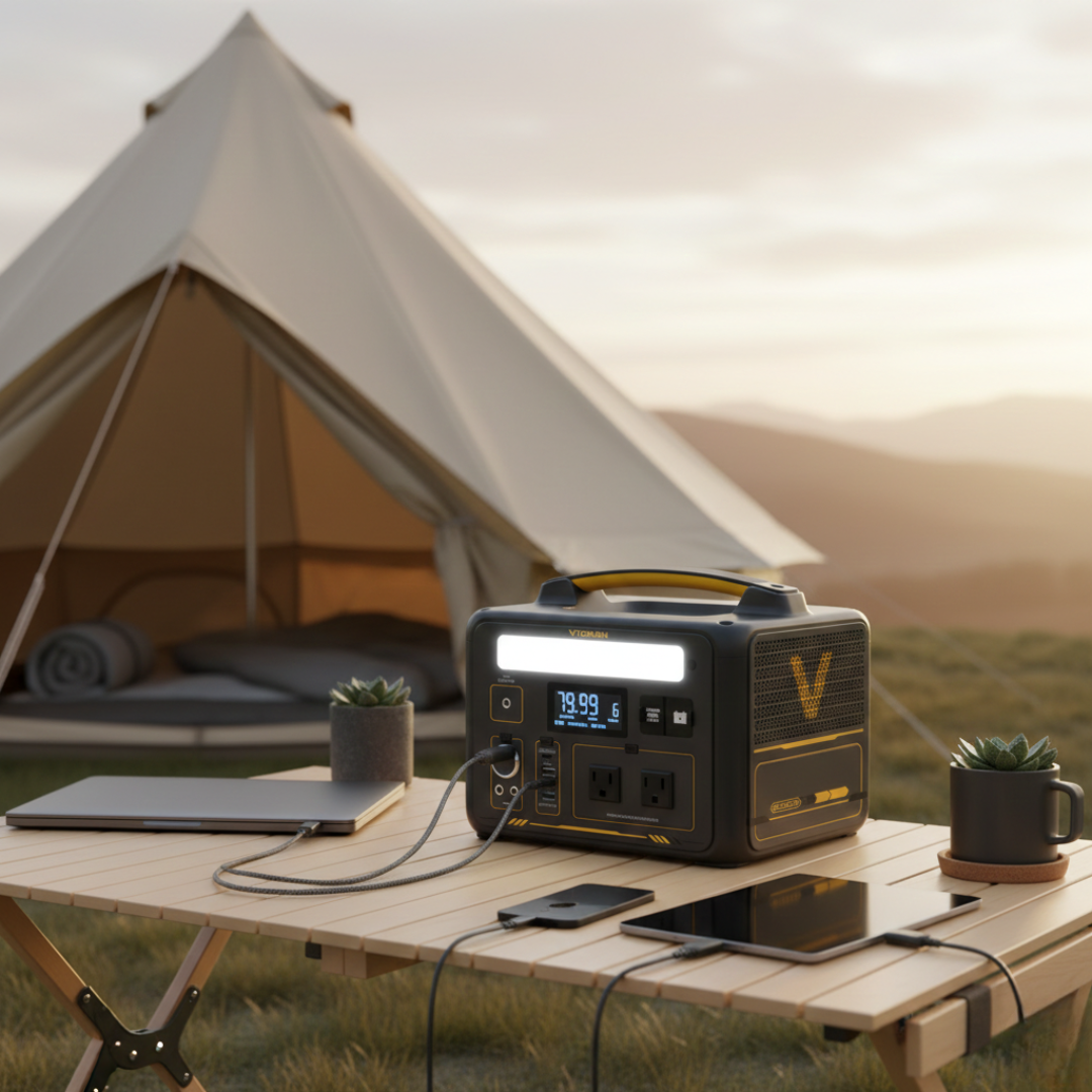 Compact Portable Solar Generator System For Backup Power
