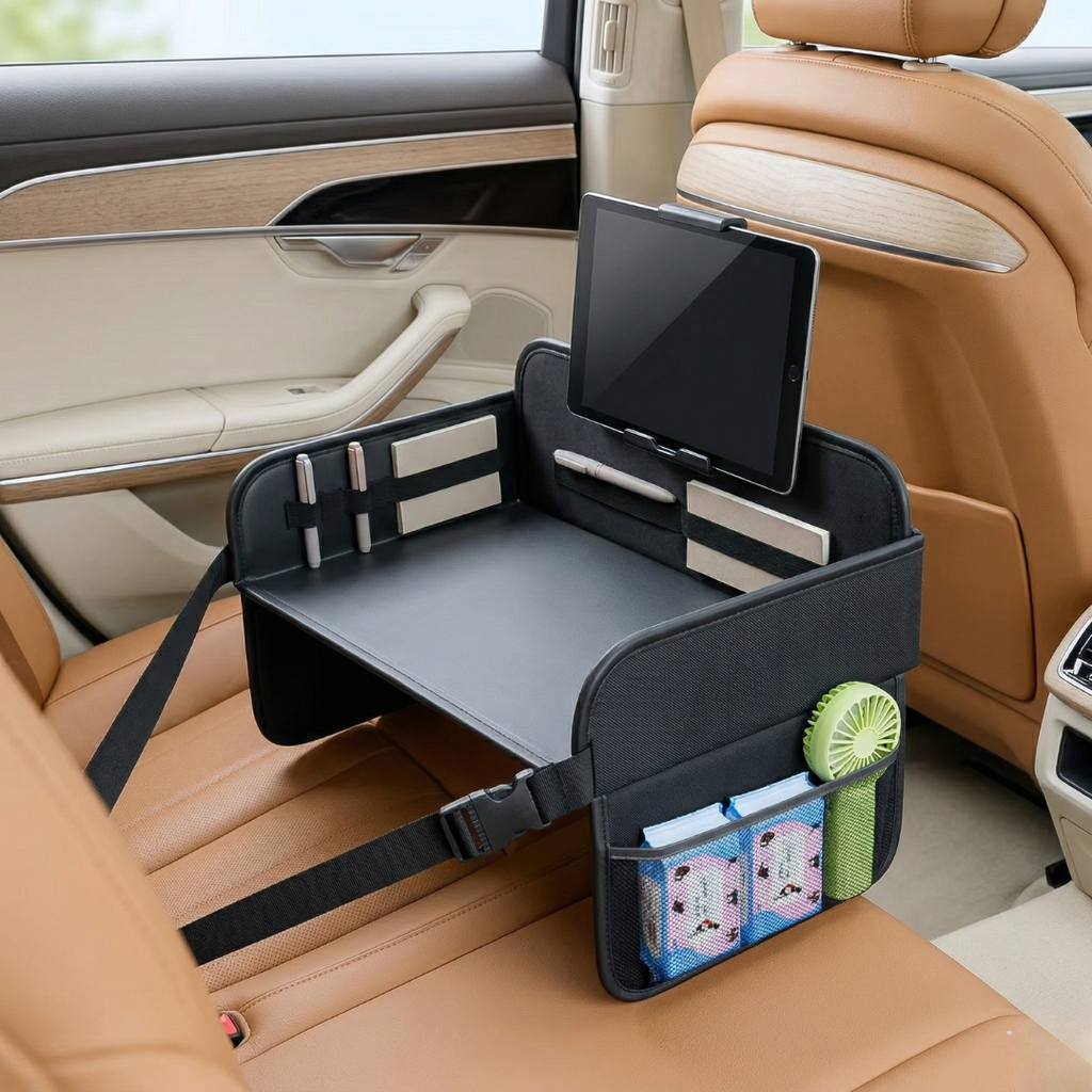 Backseat Dining Tray Organizer For Kids On Car Trips
