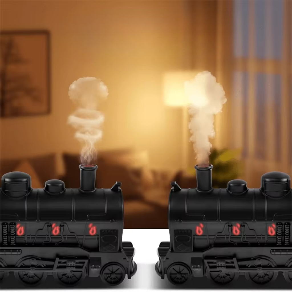 Train Shaped Humidifier With Dual Mist Outlets For Any Room