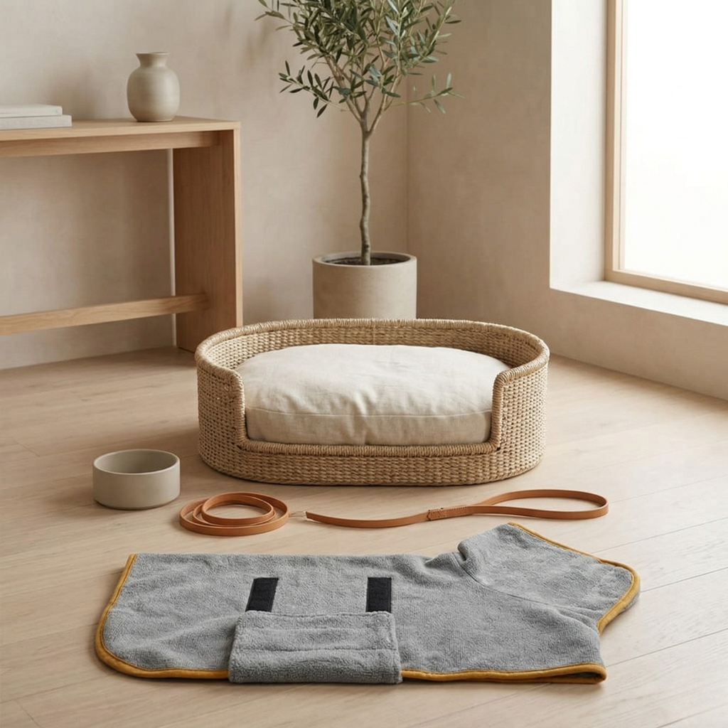 Albornoz toalla de microfibra Cozy Paws para perros de secado rápido