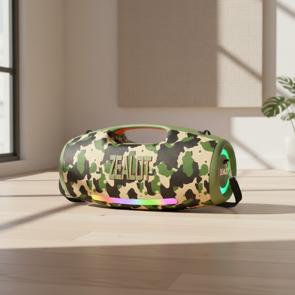 Portable Bluetooth Speaker With RGB Lights For Outdoors