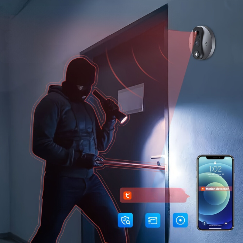 NovaSentinel Smart Door Viewer With Camera by Orntli