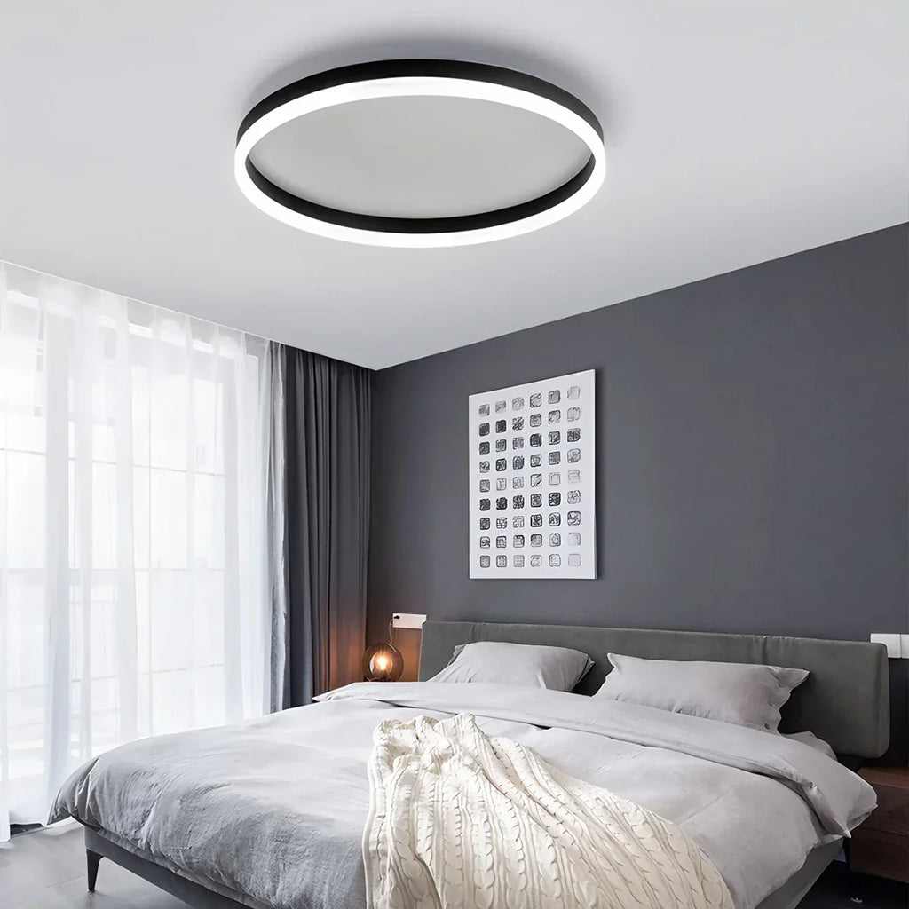 Nordisk cirkulær LED-loftlampe til soveværelse - Orntli