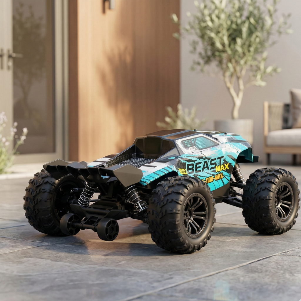 شاحنة دفع رباعي 4WD عن بُعد بدون فرشاة بمقياس 1:16 للطرق الوعرة