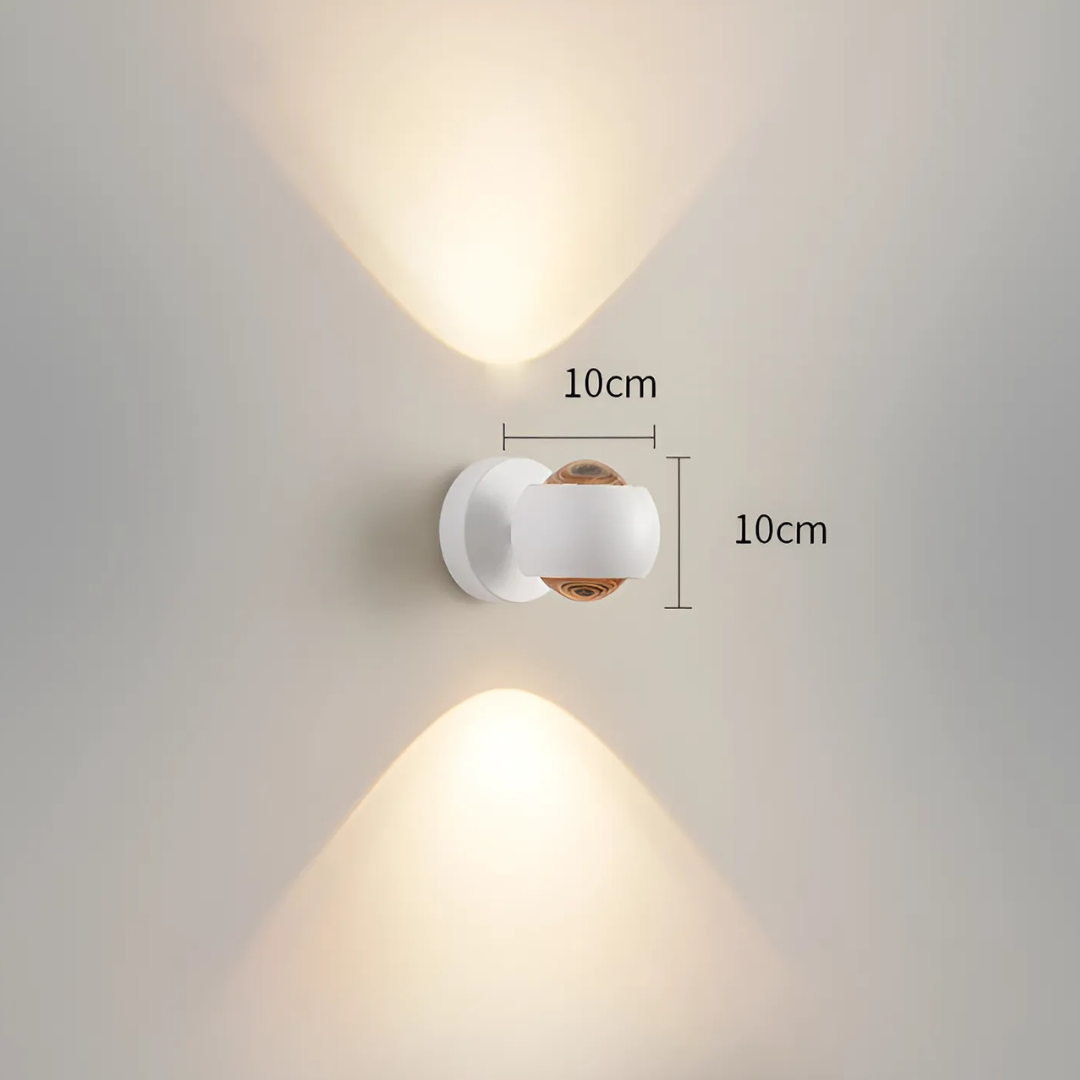 OrionGlow Kettős LED Falikar Fel-le Fény Vasból és Akrilból