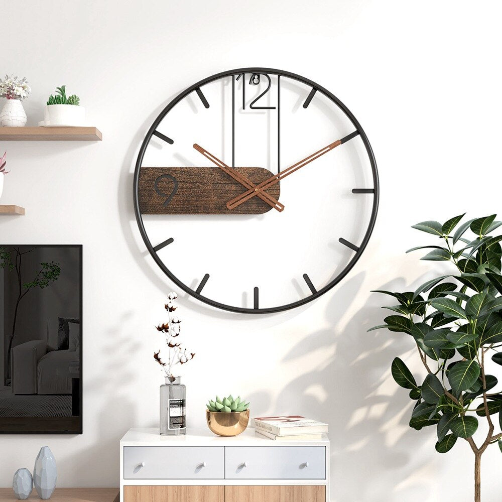 Walnut and Steel Wall Clock | Orntli
