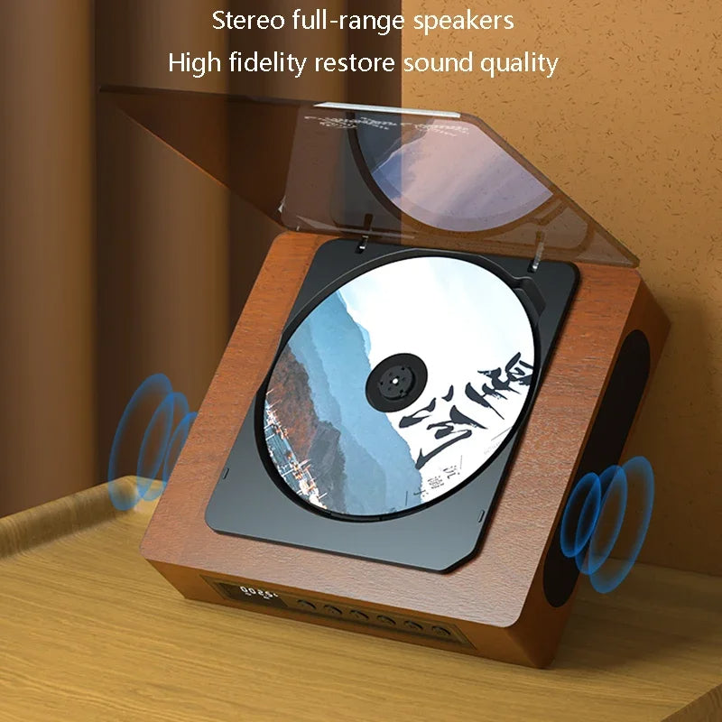 Retro Style Bluetooth CD Player With Type C Port Vintage Charm, Modern Functionality