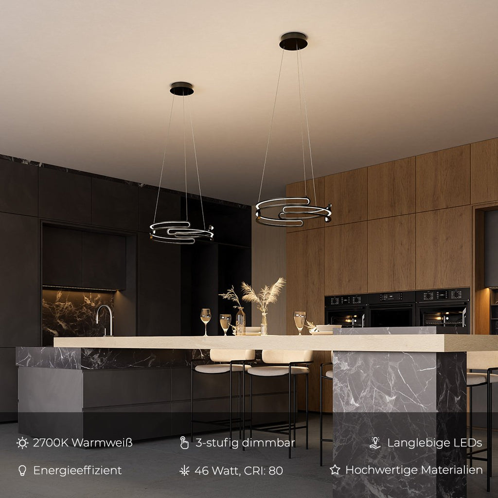 Lampa wisząca Solaro metalowa w stylu industrialnym z diodą LED 2700K