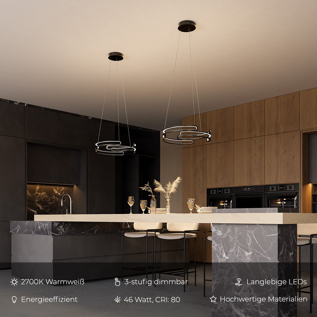 Lampa wisząca Solaro metalowa w stylu industrialnym z diodą LED 2700K