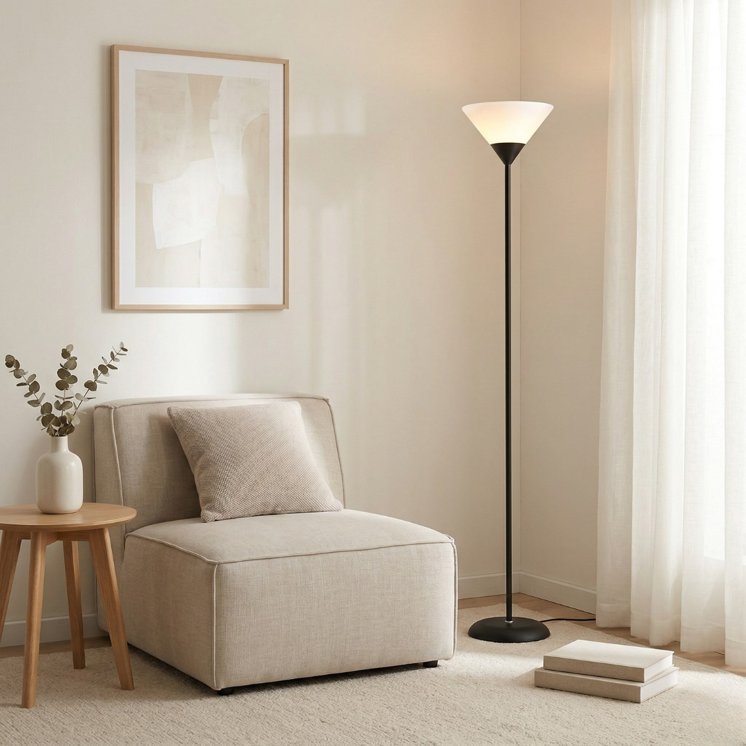 Lampadaire LED contemporain avec luminosité réglable