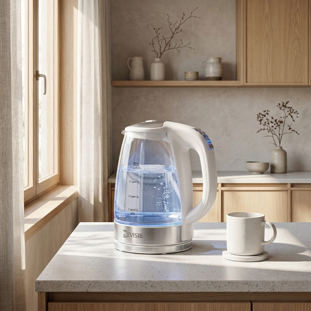 DEVISIB 2.0L Electric Glass Kettle With Temperature Control
