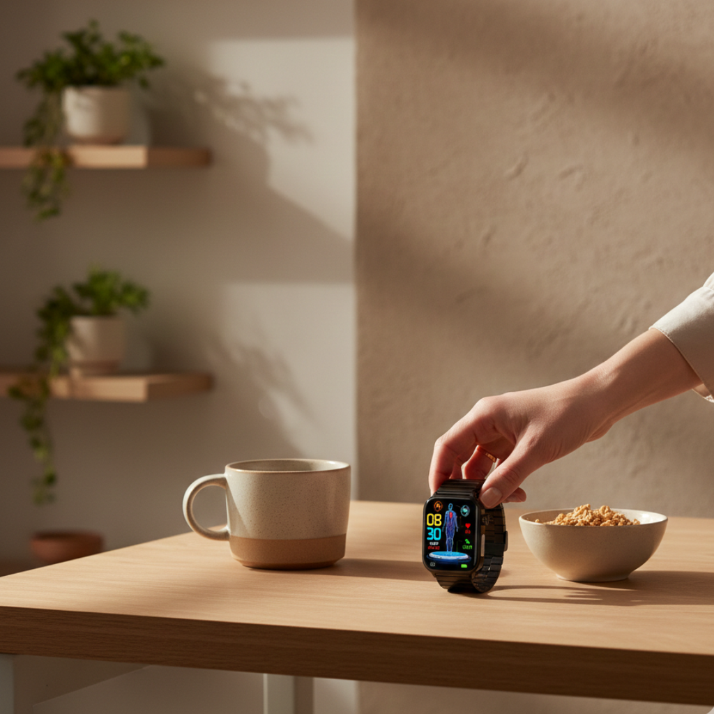 AMOLED-skærm smartwatch med Bluetooth-opkald vandtæt til daglig brug