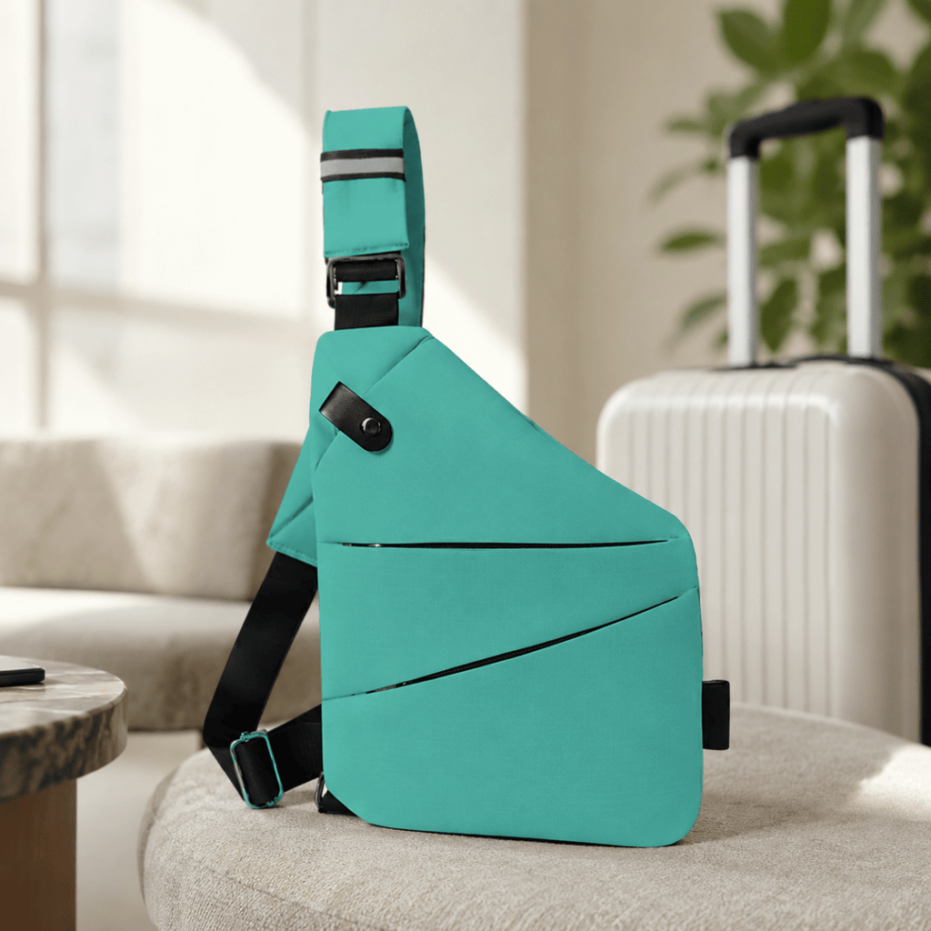 Bolso bandolera TRAVGUARD con protección RFID y diseño repelente al agua