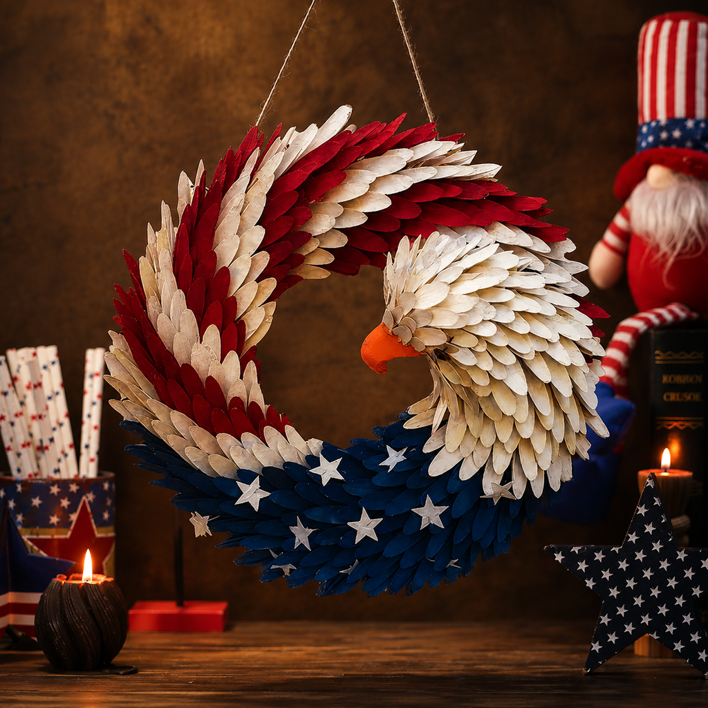 American Eagle patriotischer Kranz für festliche Wohnkultur