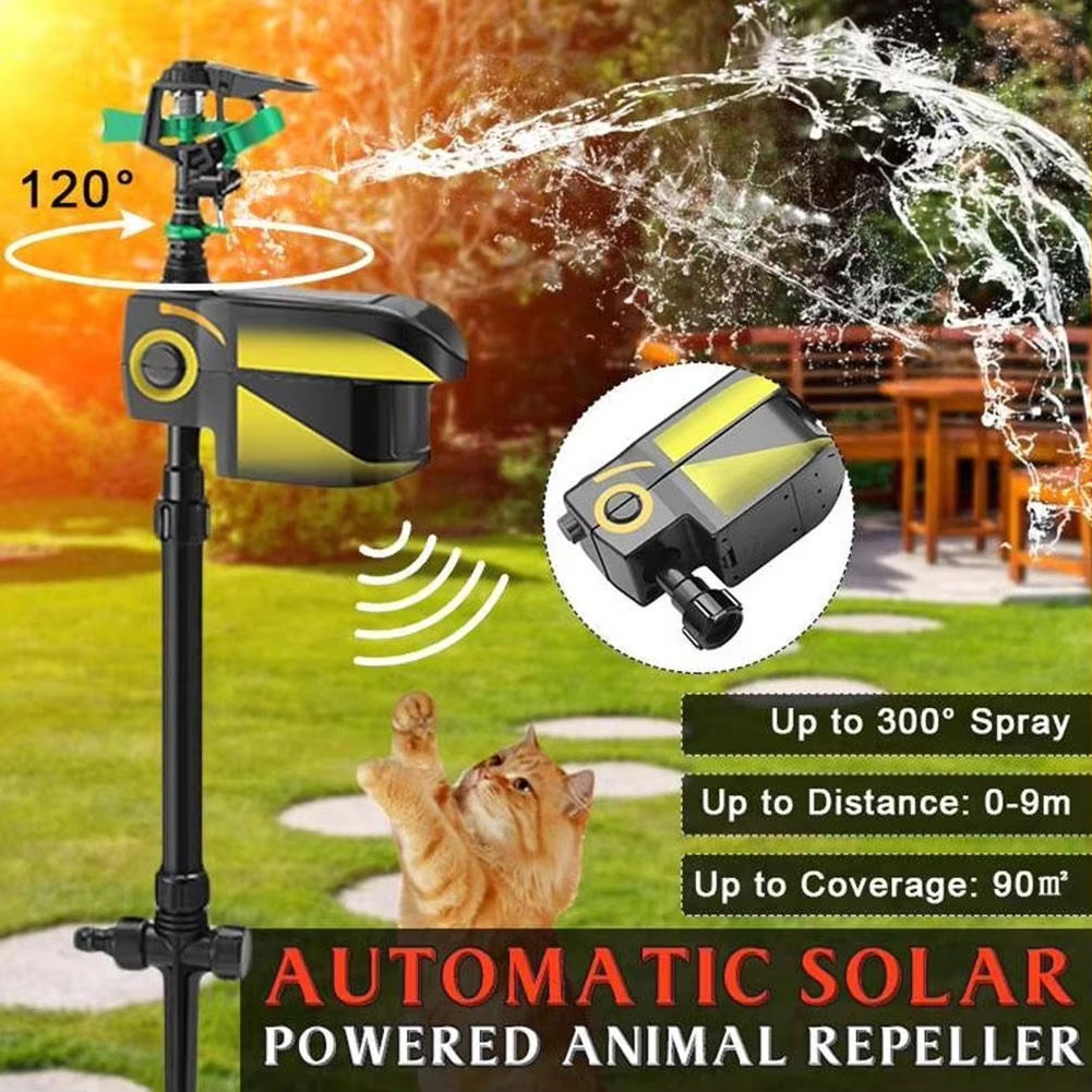 Solar Powered Motion Activated Animal Deterrent Sprinkler