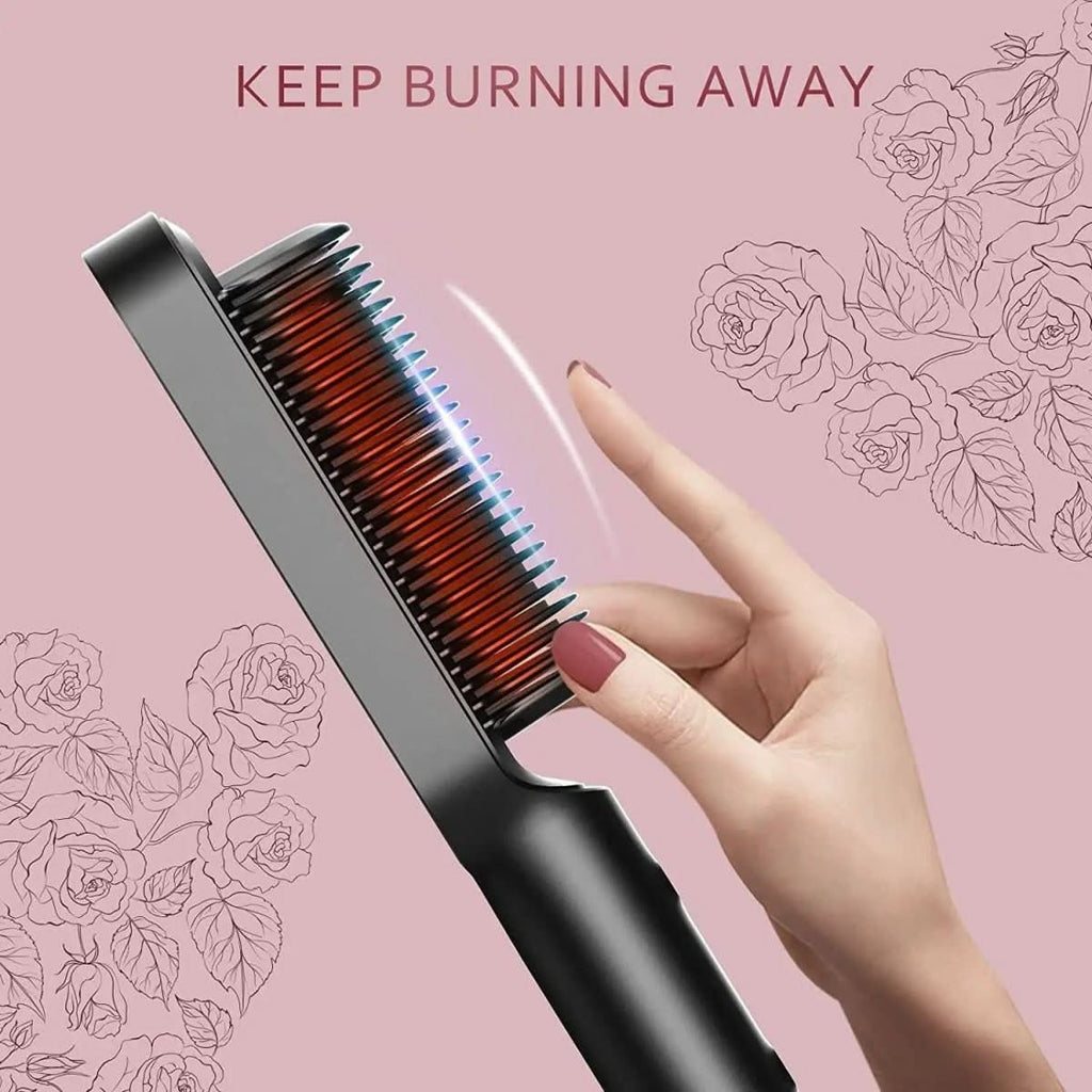 LumaGlide Styler Hårrettetang med keramisk børste for kvinner Rask og sunn styling