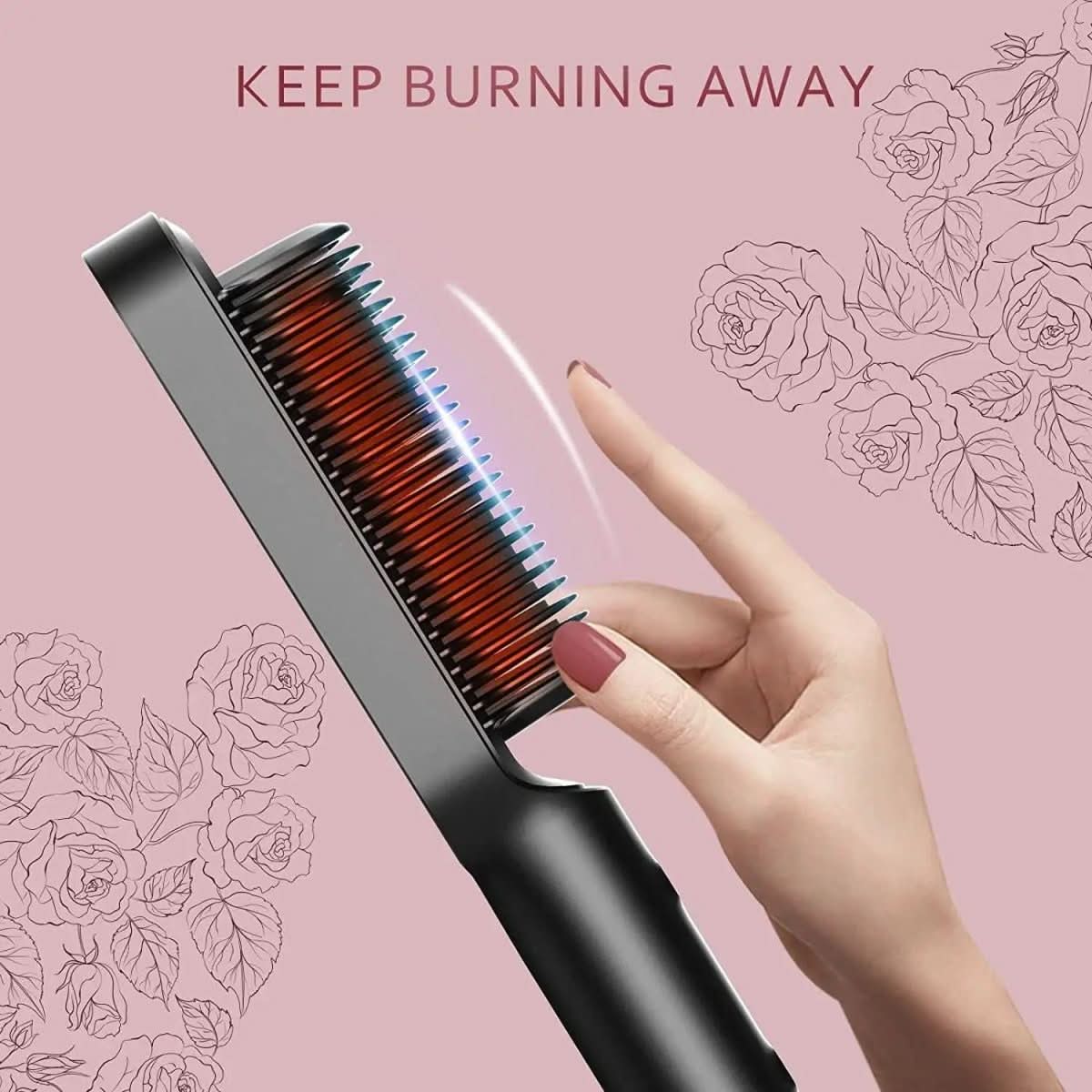 LumaGlide Styler Hårrettetang med keramisk børste for kvinner Rask og sunn styling