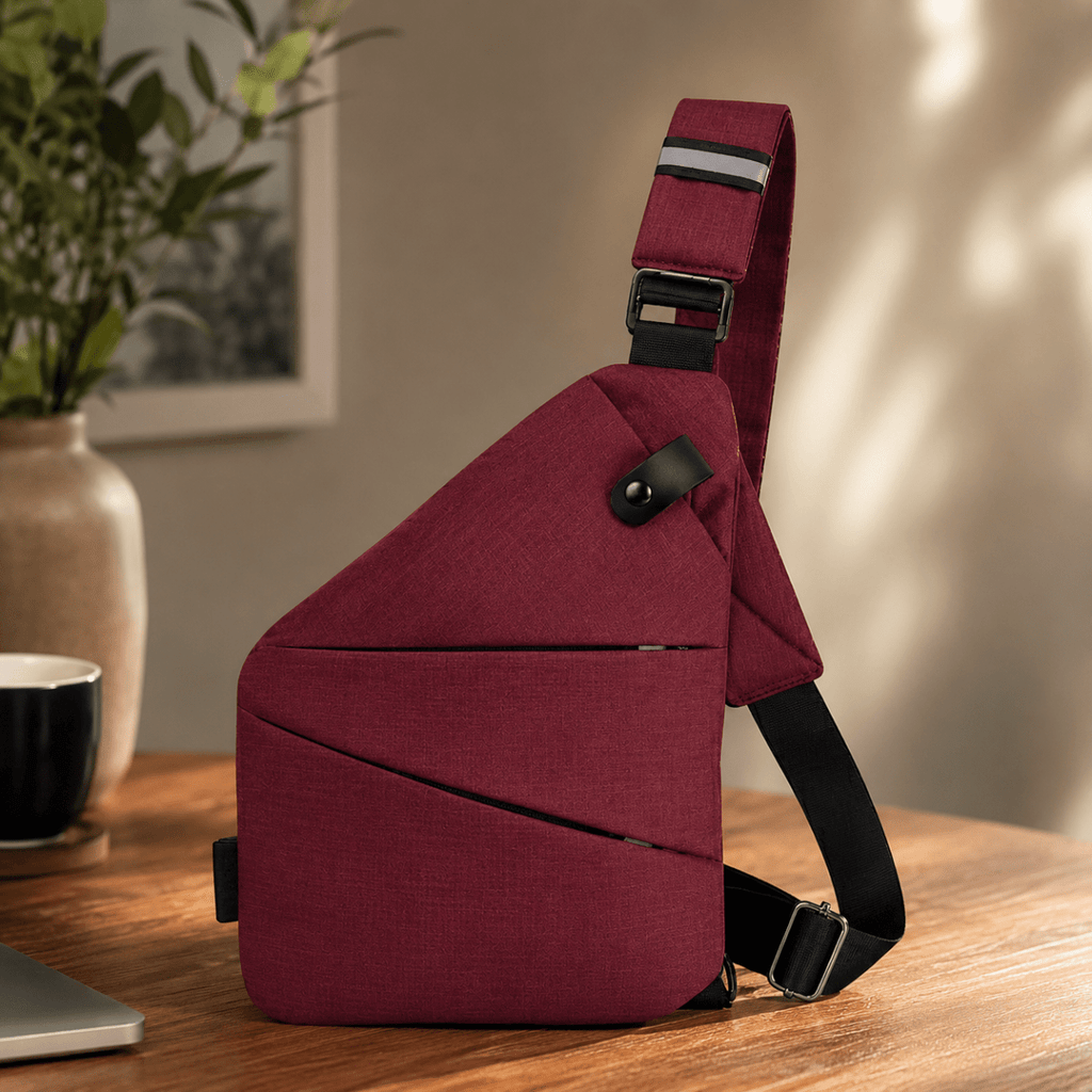 Bolso bandolera TRAVGUARD con protección RFID y diseño repelente al agua