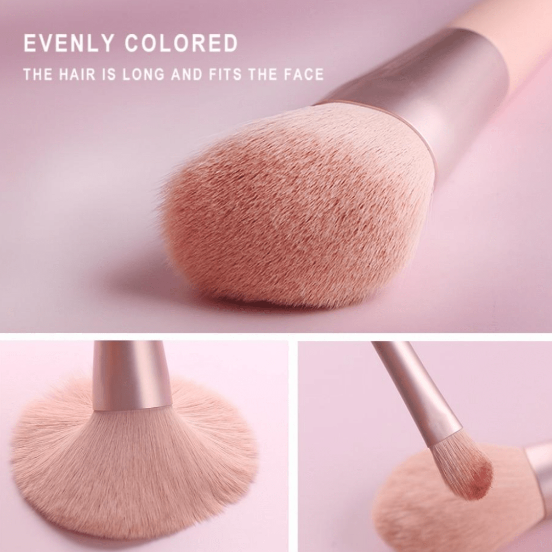 Lumina Glow 11 Piece Makeup Brush Set for Flawless Professional Finish