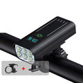 Lumină pentru bicicletă USB-C de 5000 de lumeni cu baterie de 10.000 mAh și afișaj al timpului