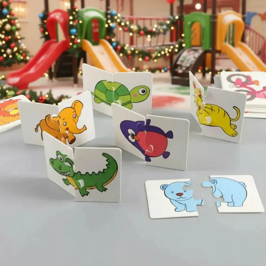 BrightPals Animal Matching Puzzle For Preschoolers Builds Memory And Recognition
