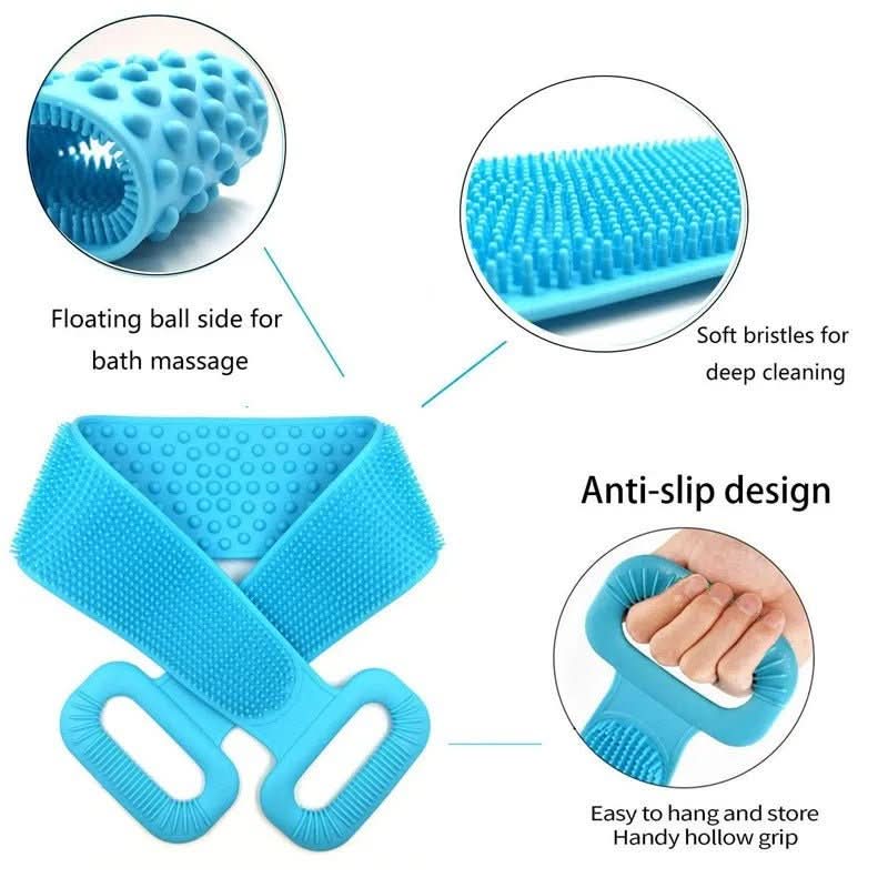 AuraFlex Silicone Body Scrub Brush For Radiant Skin All Skin Types