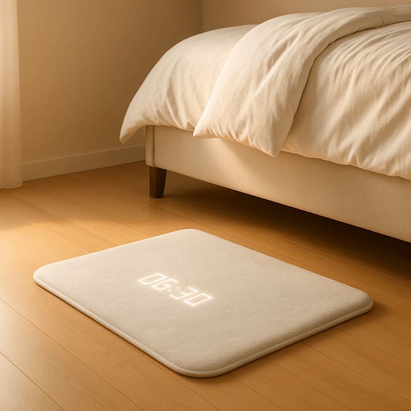 Step-On Alarm Rug With Pressure Sensor, No Snooze, Wake Up Fast