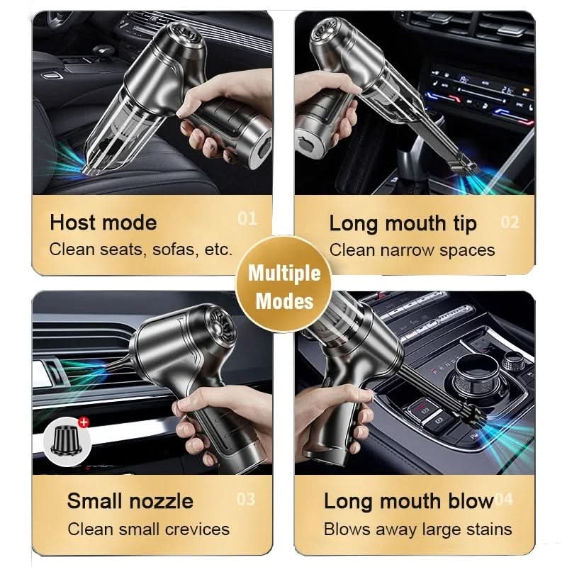 Aspiradora de Mano Inalámbrica NovaSweep Pro para Hogar, Coche y Pelo de Mascotas con Succión de 120W