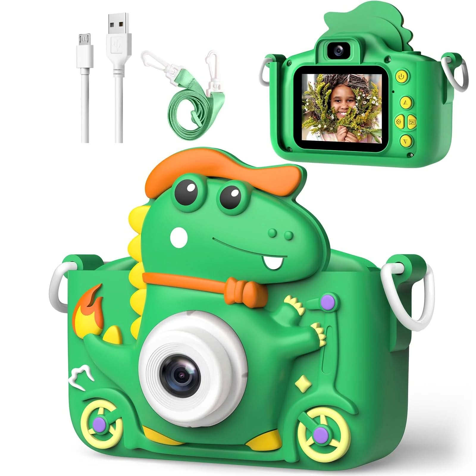 NovaDino Kinderkamera, 1080P HD, Dinosaurier-Entdecker für Kinder von 3 bis 9 Jahren